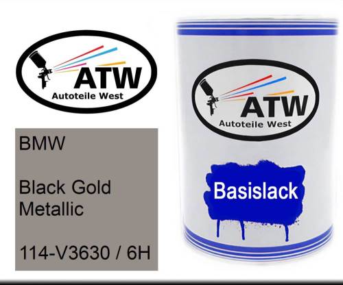 BMW, Black Gold Metallic, 114-V3630 / 6H: 500ml Lackdose, von ATW Autoteile West.